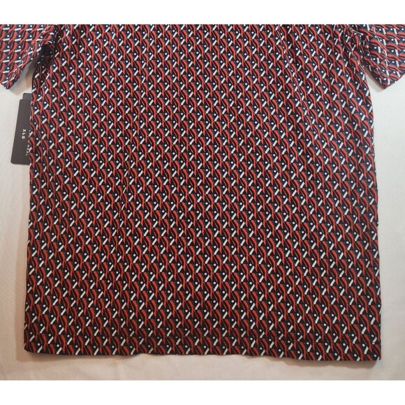 Shaquille O'Neal XLG Mens Shirt Button Short Sleeve Size XLT Red White Black NWT - Picture 6 of 16